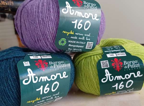 Filato Amore merino 160 Borgo de'pazzi lana riciclata per un filato lungo e leggero