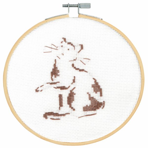Bothy Threads Kit Punto Croce Wrendale Designs: Gatto Della Strega - Aida 14, 26x26cm, Cotone Incluso