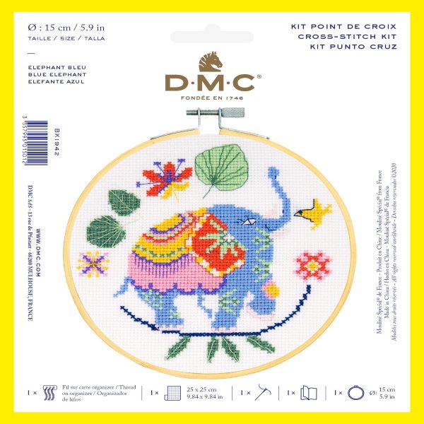 KIT PUNTO CROCE – L’elefante DMC