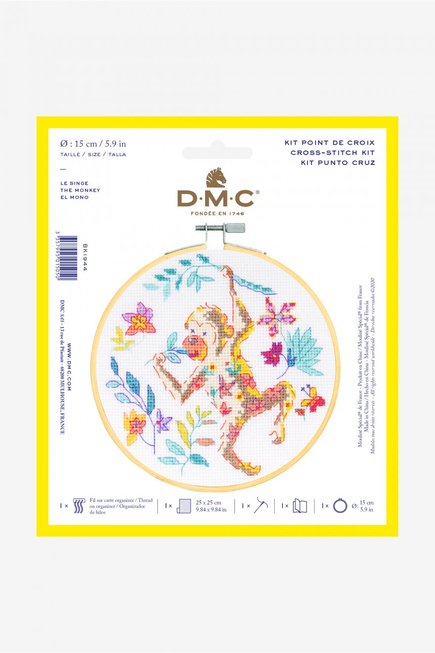 KIT Punto Croce – La scimmia Dmc