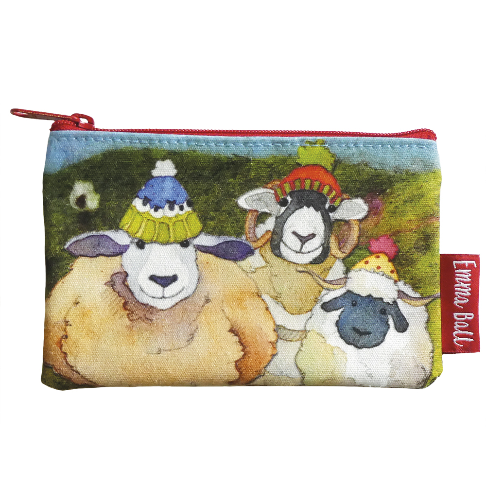 Borsellino con zip decorato - pecore felici