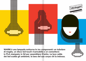 WARM – LAMPADA RICARICABILE  Knitted & 3D Printed